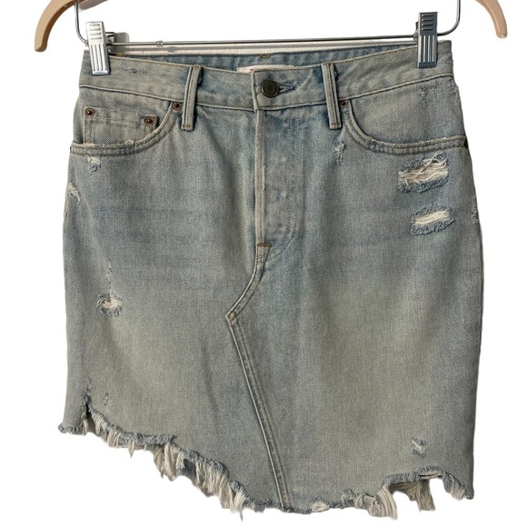 GRLFRND Rhoda Denim Mini Skirt in I Got Mine, Size 26 - Picture 5 of 12